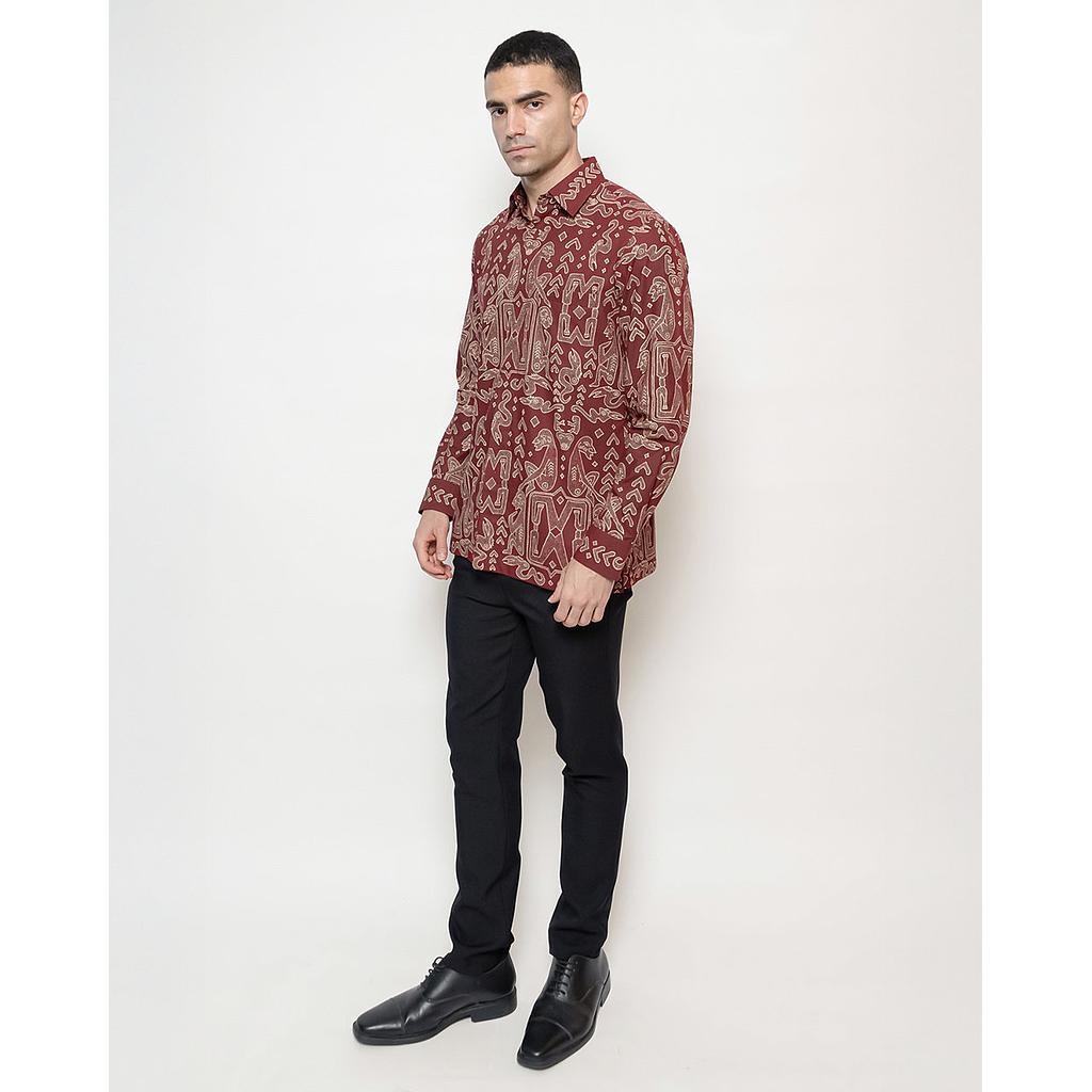 Hand-Drawn Batik Shirt With Papua Orang Pattern