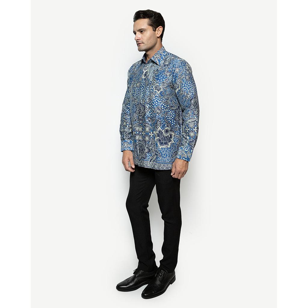 Hand-Drawn Batik Shirt With Sekar Jagat Mawar Eropa Pattern