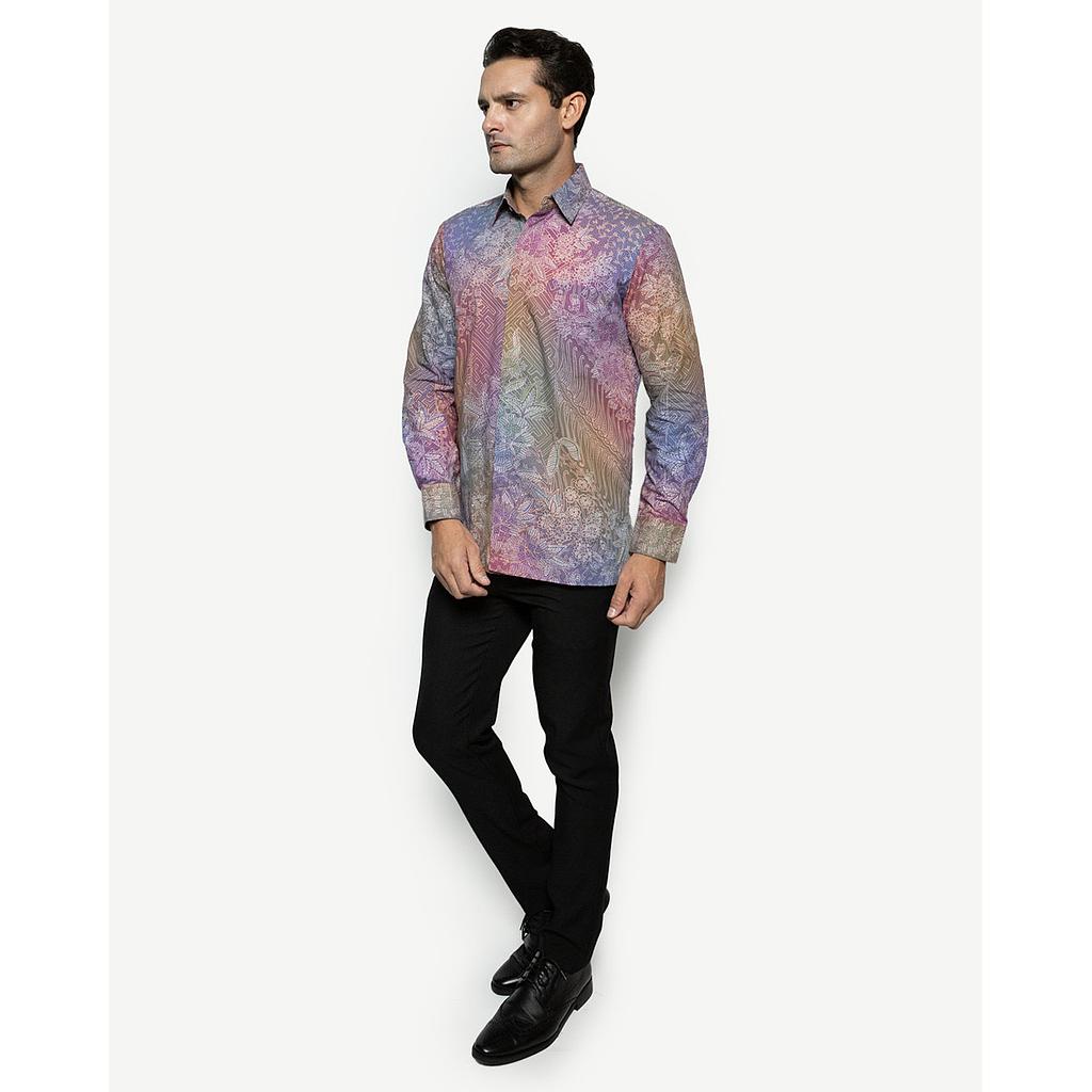 Hand-Drawn Batik Shirt With Junjung Drajat Boket Seling Parang Banji Pattern