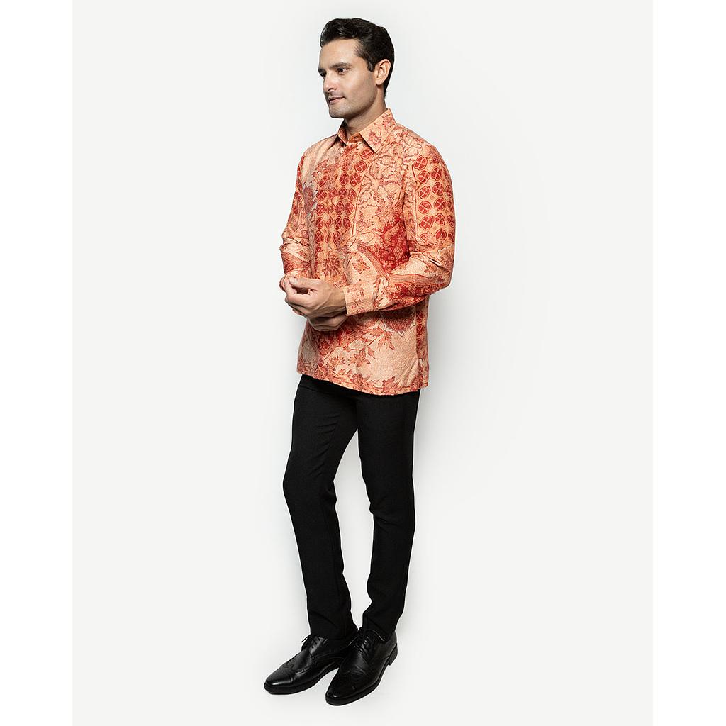 Hand-Drawn Batik Shirt With Junjung Drajat Mawar Eropa Pattern