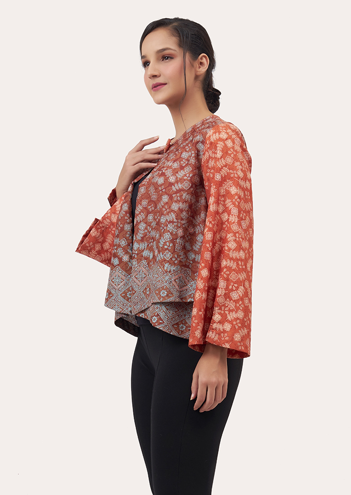 Long Sleeve Batik Blouse