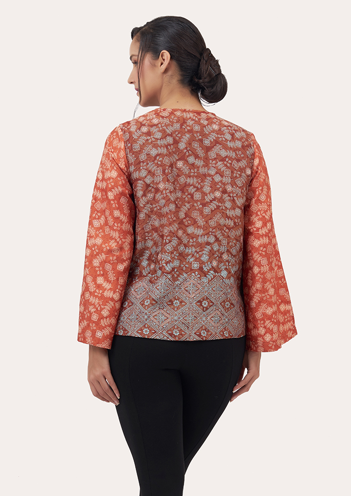 Long Sleeve Batik Blouse