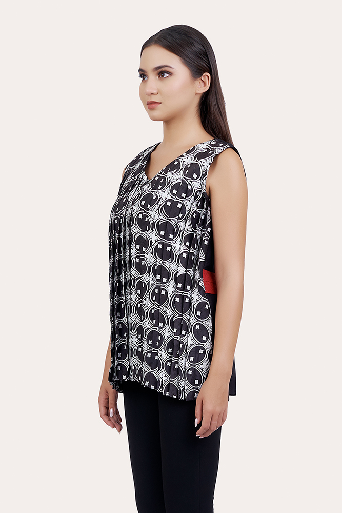 Sleeveless Batik Blouse