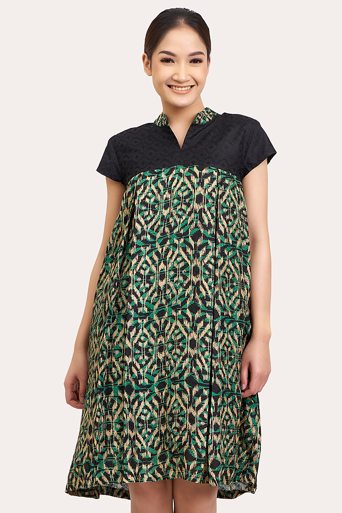 Short Sleeve Batik Dress