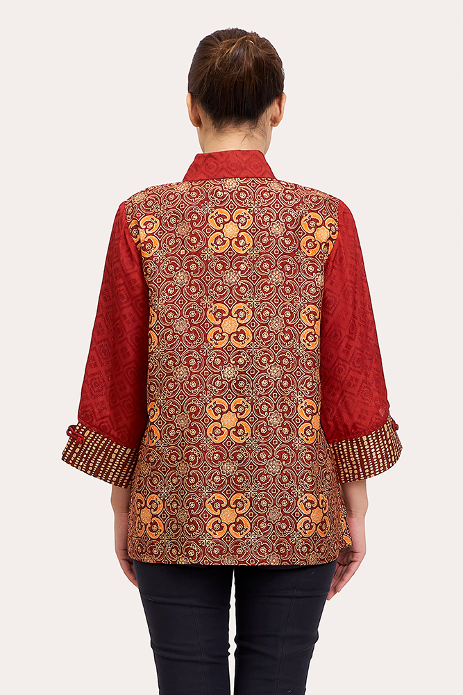 Long Sleeve Batik Blouse