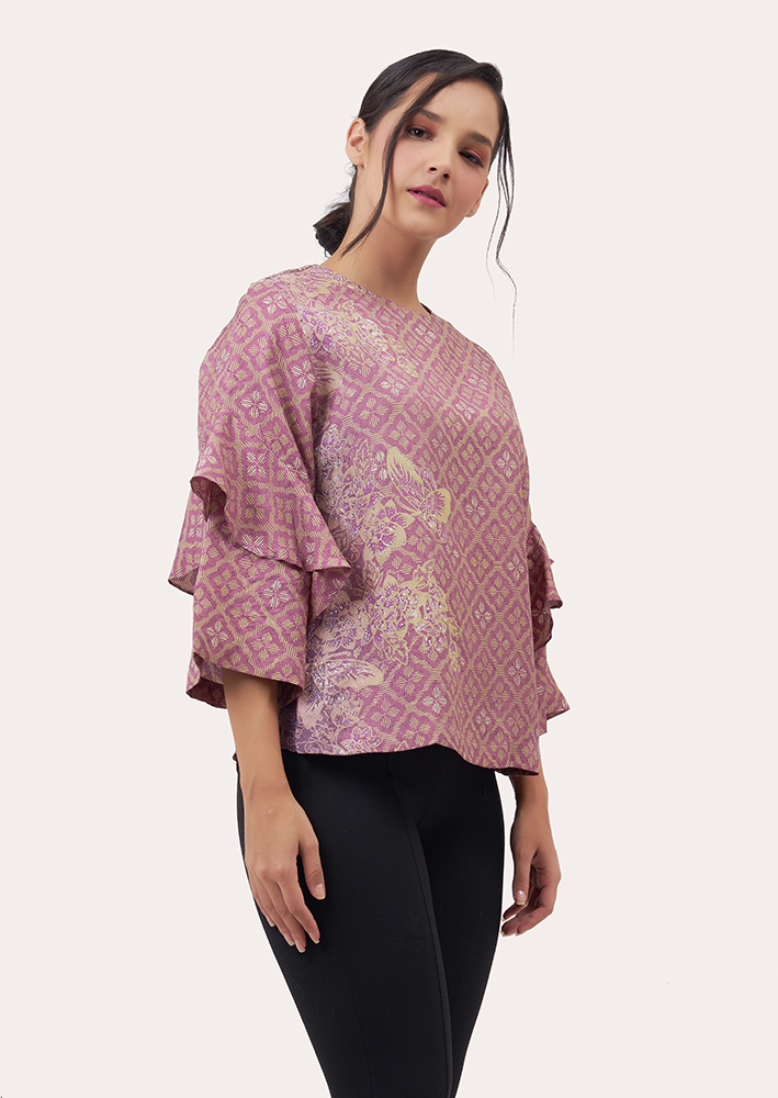 Long Sleeve Batik Blouse