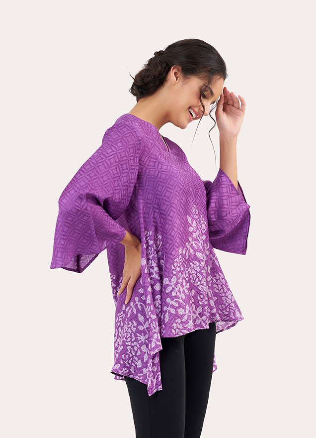 Long Sleeve Batik  Blouse