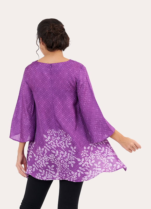 Long Sleeve Batik  Blouse