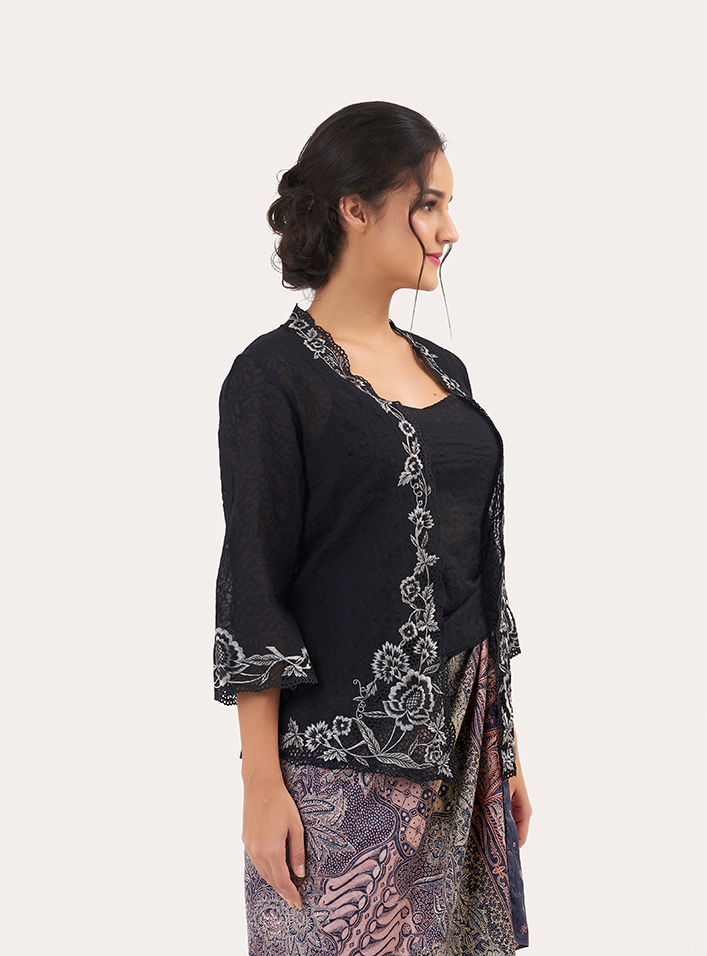 Long Sleeve Embossed Batik Kebaya