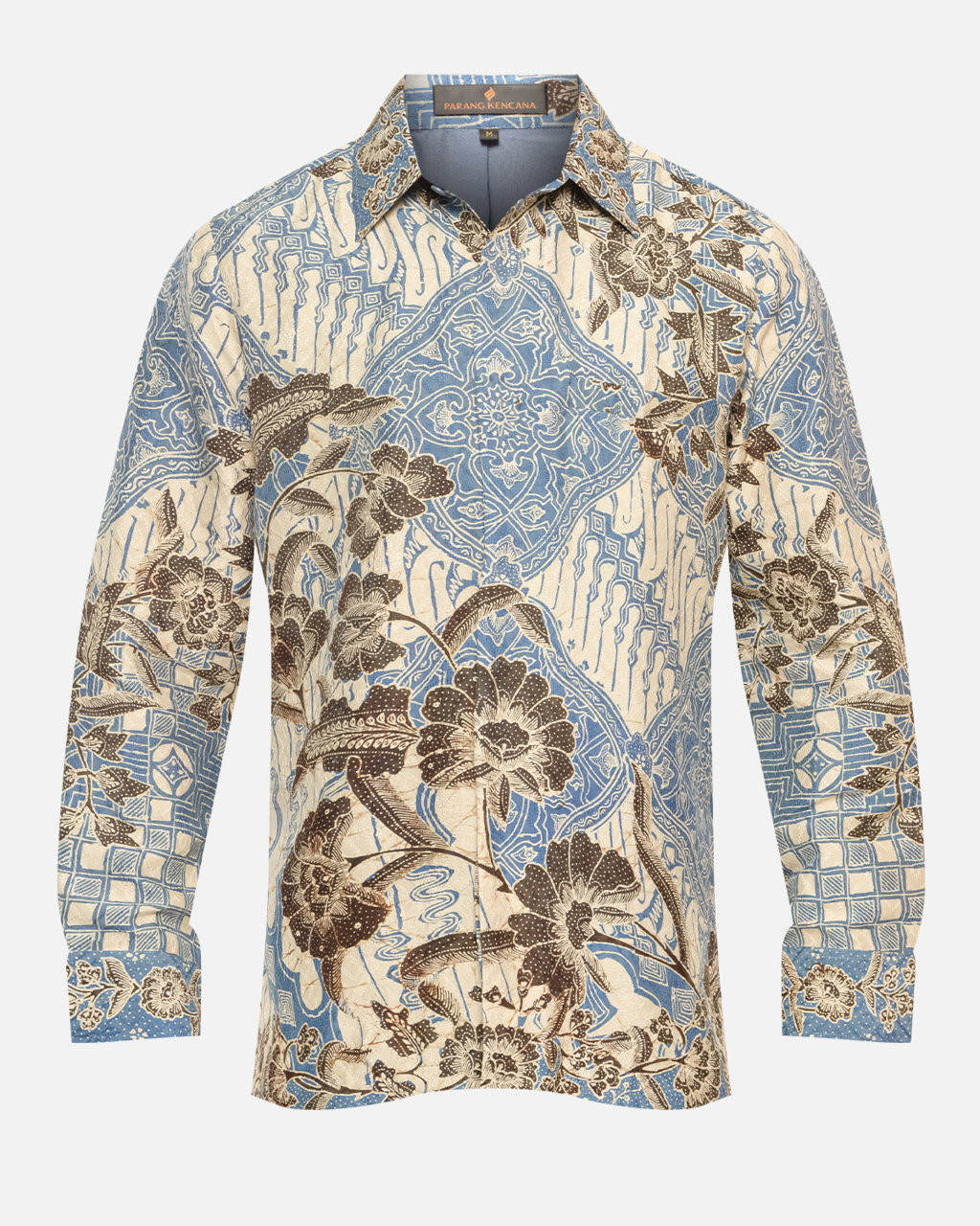 Hand-Drawn Batik Shirt With Lereng Seling Sidamukti Pattern