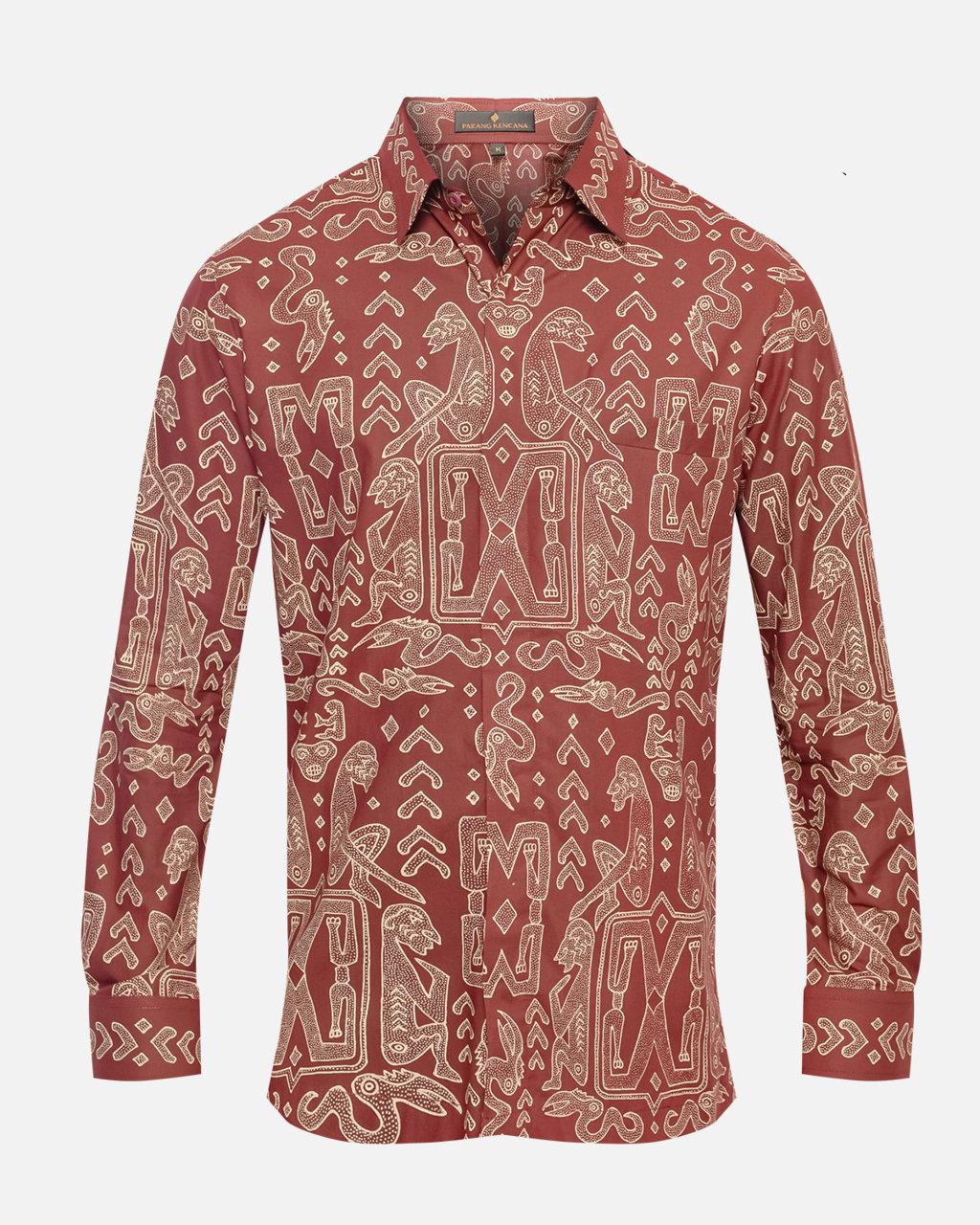 Hand-Drawn Batik Shirt With Papua Orang Pattern