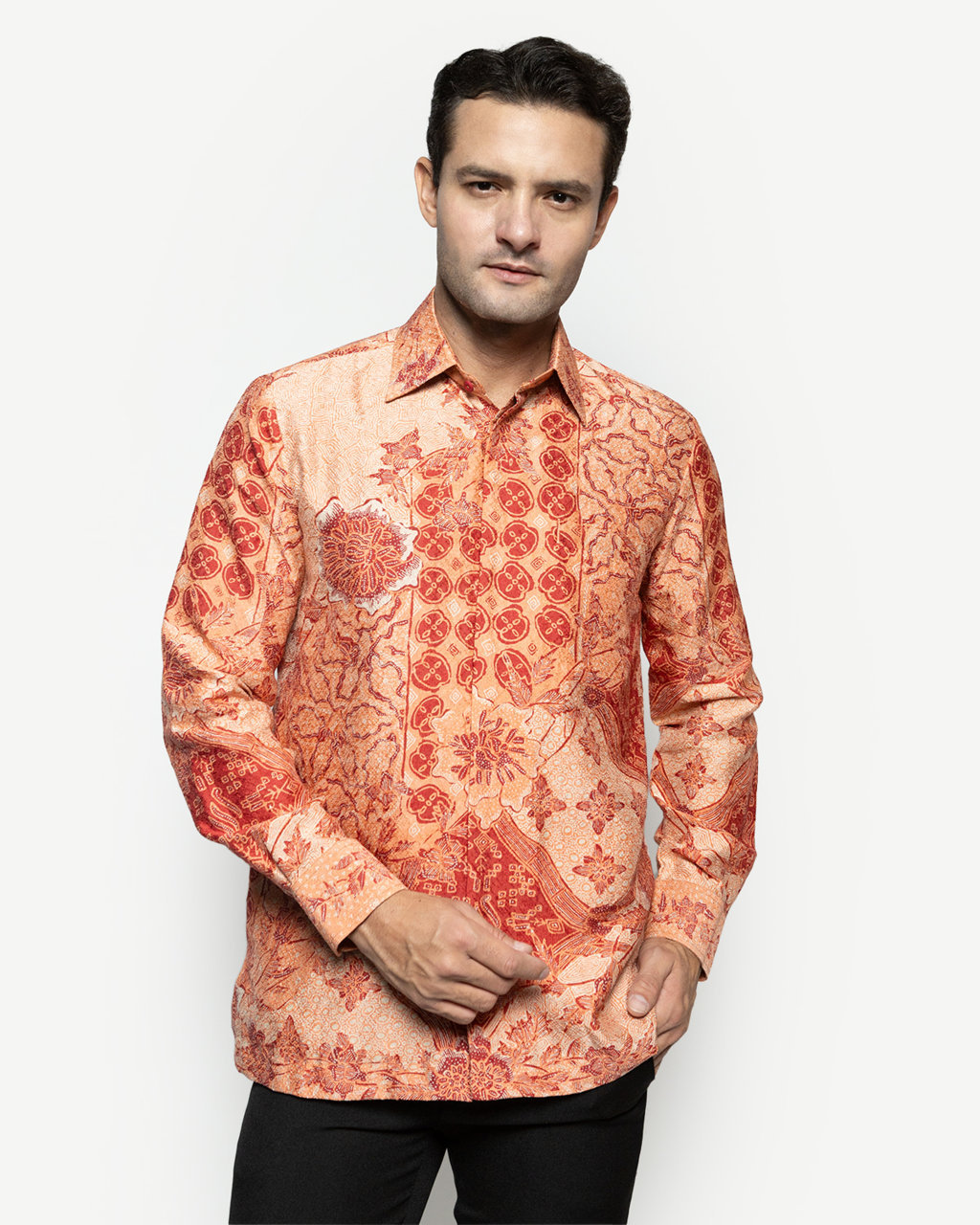 Hand-Drawn Batik Shirt With Junjung Drajat Mawar Eropa Pattern