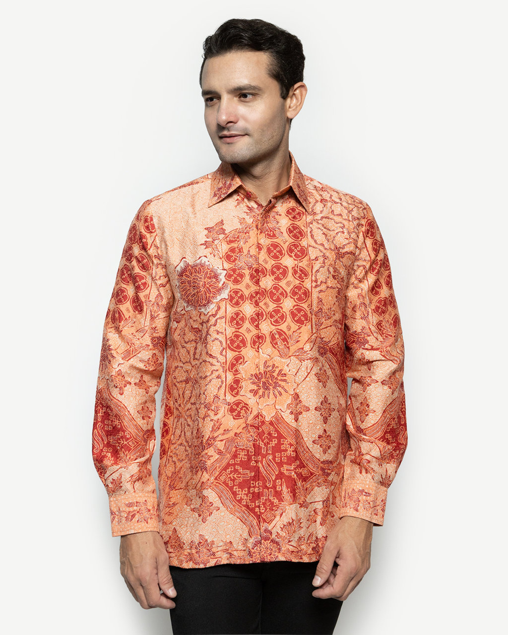Hand-Drawn Batik Shirt With Junjung Drajat Mawar Eropa Pattern