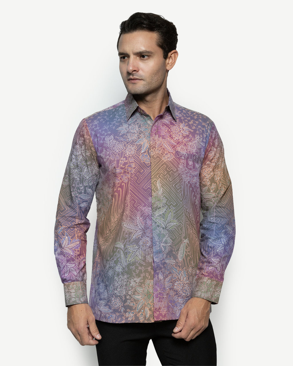 Hand-Drawn Batik Shirt With Sidomukti Melati Gunung Pattern