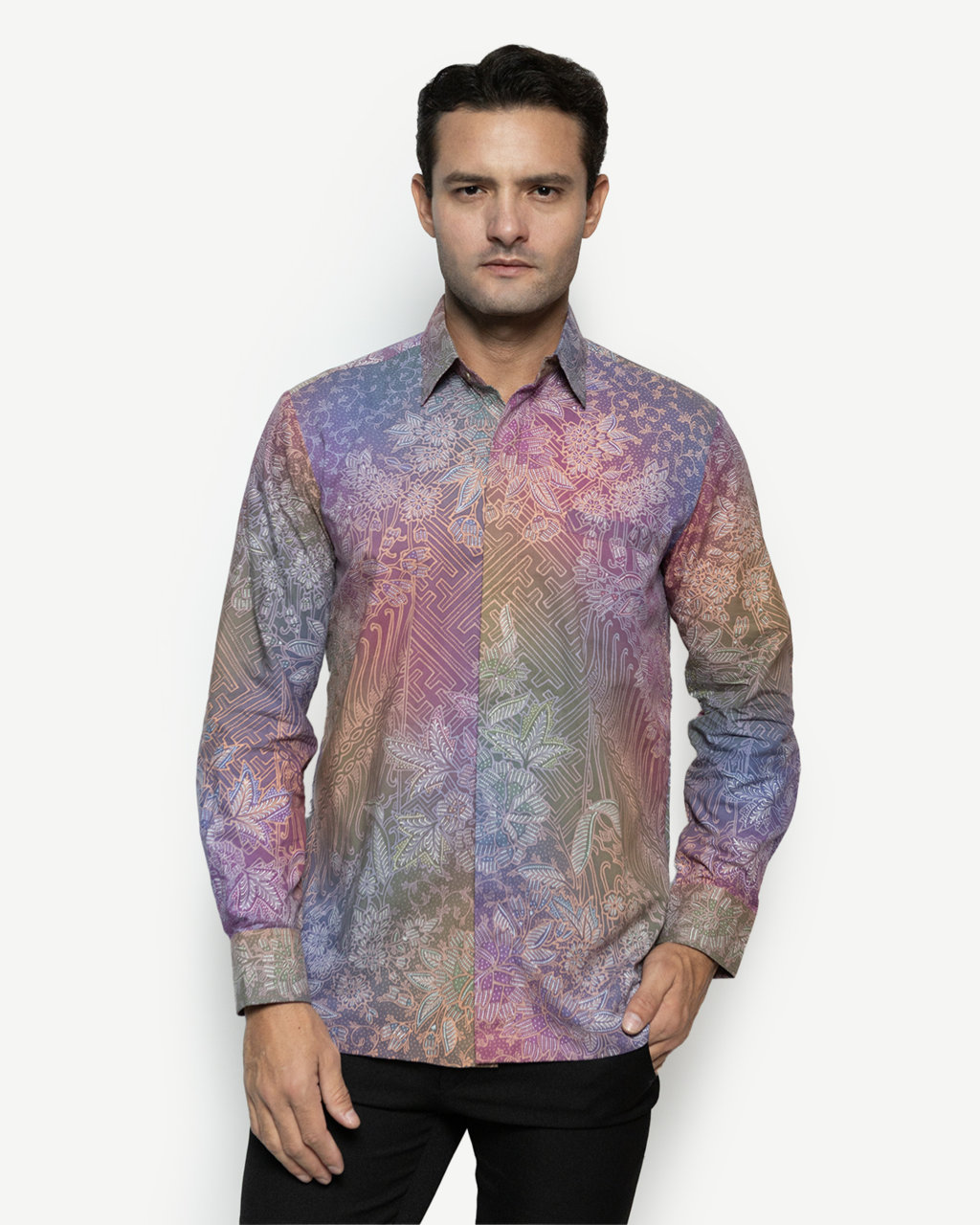 Hand-Drawn Batik Shirt With Sidomukti Melati Gunung Pattern